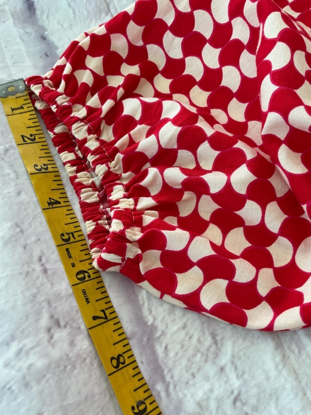 Ava & Viv Red Smocked Square-Neck Midi Summer Beach Red/White Dress 100%Cotton - Picture 12 of 13